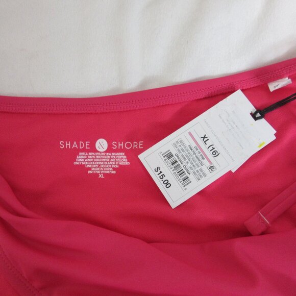 Shade & Shore wild fable 2 Piece Bikini Black and Hot Pink Size XL 16 NWT - Picture 4 of 6